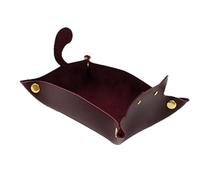 Organizer in PU Cat Shape - Vassoio per dadi pieghevole portatile per monete, chiavi, portafoglio | Elegante vassoio in PU Catchall per casa, ufficio o viaggio | Porta trucco, di jo