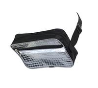 Organizer in PVC trasparente con cintura regolabile espandibile antistatica borsa trasparente per accessori da trekking cintura trasparente per attrezzi da campeggio, Cintura nera da 20,3 cm