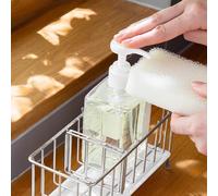Organizer in Spugna con Vassoio Rimovibile Raccolta Acqua Finitura Argento