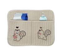 Organizer laterale per culla - portaoggetti portatile in cotone per passeggino, borsa sospesa multifunzionale | Camera fasciatoio passeggino, per pannolini bottiglie salviettine giocattoli N
