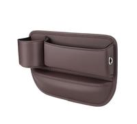 Organizer Laterale per Sedile Auto per Dacia Duster 2010-2026, con Portabicchieri e Porta Cavi di Ricarica, Grande capacità,E Mocha Brown-Left