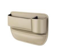 Organizer Laterale per Sedile Auto per Maserati Ghibli 2014-2024, con Portabicchieri e Porta Cavi di Ricarica, Grande capacità,D Beige-Right
