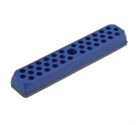 Organizer magnetico per punte da cacciavite da 1/4", rack con 43 fori con base resistente per utensili a percussione, officina, garage, rosso (blu)