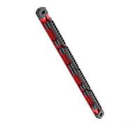 Organizer magnetico per punte per cacciavite, 40 scomparti, realizzato in robusta lega di alluminio, per teste da 6,35 mm, salvaspazio, per officina, colore: rosso