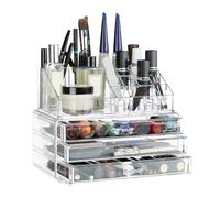 Organizer make up Porta trucchi trasparente Scatola per gioielli 16 scomparti