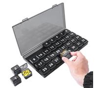 Organizer Mensile di Pillole Contenitore per Compresse con 32 Scomparti | Dispenser Mensile Sigillato di Pillole per Donne, Anziani, Nonni, Papà, Mamma, Viaggio, Lavoro,