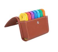 Organizer mensile per pillole - Conservazione dei medicinali da 5 pollici | Portapillole in PP - Custodia compatta per farmaci da viaggio quotidiano con chiusura di sicurezza, leggero scomparto settim