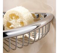 Organizer mensola angolare bagno rame con look antico per shampoo e sapone