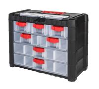 Organizer Multicase Cargo Caricatore Clienti Rosso Nero Cassetti 3 Dimensioni