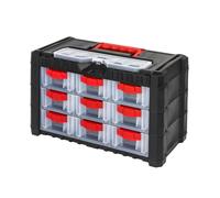 Organizer Multicase Cargo Caricatore Clienti Rosso Nero Cassetti 3 Dimensioni