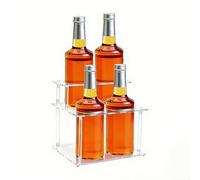 Organizer multistrato in acrilico, per caffetterie, può contenere 4 bottiglie di sciroppo, porta bottiglie di sciroppo di caffè, organizer trasparente, per piano di lavoro della cucina, bar, ufficio