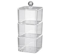 Organizer per accessori per capelli per ragazze, design in acrilico trasparente, scatola trasparente a tre livelli, clip e fasce ideali, mantiene i capelli privi di polvere