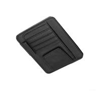 Organizer per aletta parasole per auto, in pelle PU, per occhiali da sole e carte, design salvaspazio per oggetti essenziali (nero)