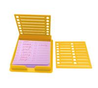 Organizer per appunti appiccicosi, versatile supporto per appunti adesivi per insegnanti, supporto per insegnanti con modello, materiale scolastico, doppio inserto autoadesivo, scatola portaoggetti