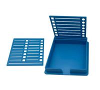 Organizer per appunti, porta appunti adesivi per la scrivania, versatile e versatile porta appunti adesivi per insegnanti con modello, scatola autoadesiva per oggetti scolastici con doppio inserto