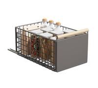 Organizer per armadio estraibile, cassetto estraibile, multifunzionale, resistente, allungabile, allungabile, non necessita di forature e chiodi, per armadio da cucina, dispensa,