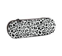 Organizer per astucci in pelle per riporre articoli di cancelleria, design con motivo leopardato senza cuciture