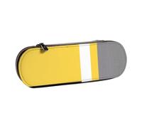 Organizer per astuccio in pelle per riporre articoli di cancelleria, blocco bianco grigio nero giallo