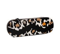 Organizer per astuccio in pelle per riporre articoli di cancelleria, design leopardato senza cuciture