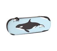 Organizer per astuccio in pelle per riporre articoli di cancelleria, modello animale balena