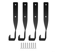 Organizer per attrezzi da giardino, montaggio a parete, per motosega, ganci resistenti, per zaino, soffiatore, tagliasiepi, accessori per garage e capannoni, colore nero (4 pezzi)