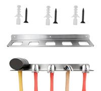 Organizer per attrezzi da parete, 5 fessure per garage, porta martello per capannone materiale metallico officina accessori fabbrica di utensili per la casa organizer per utensili per pinze