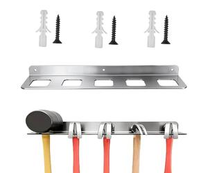 Organizer per attrezzi da parete, 5 fessure per garage, porta martello per capannone materiale metallico officina accessori fabbrica di utensili per la casa organizer per utensili per pinze
