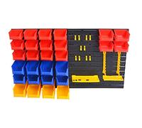 Organizer per attrezzi da parete | Plastica resistente, contenitore multiplo e ganci, per officina, garage e capanno