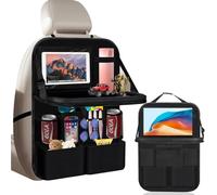 Organizer per auto, 1 pezzo, custodia per auto per bambini, con tavolo pieghevole, con 11 sacchetto, organizer per sedile posteriore con scomparto per tablet/telefono, accessori per sedili auto