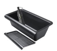 Organizer per auto sotto il sedile, sotto il sedile, contenitore portaoggetti in ABS nero, lavabile e durevole, per ombrelli, cappotti e, ideale per percorsi di lavoro e di lavoro