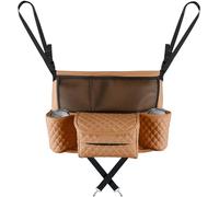 Organizer per auto tra sedili - Borsa per console centrale con cinturino regolabile,Organizzatore automatico per console centrale del sedile anteriore, porta carte snack per tutti i veicoli