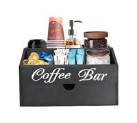 Organizer per bar caffè organizer per caffè bar sul piano di lavoro - per bar caffè sul piano di lavoro - Organizzatore stazione caffè con divisori rimovibili per casa, ufficio