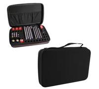 Organizer per Batteria, Custodia Impermeabile per Batteria di Grande capacità con Cinghia da Polso e Tasche, per Batteria Al Litio AA AAA C D 9V 3V e Tester