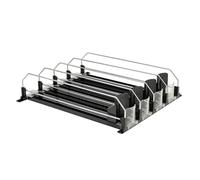 Organizer Per Bevande Per Frigorifero, Organizzatore Per Bevande Per Frigorifero Auto-spingente Con Guida Regolabile Per Spingere Le Bevande Per Frigoriferi(nero,41x34x8cm)