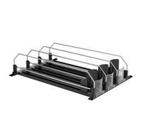 Organizer Per Bevande Per Frigorifero, Organizzatore Per Bevande Per Frigorifero Auto-spingente Con Guida Regolabile Per Spingere Le Bevande Per Frigoriferi(nero,41x25x8cm)