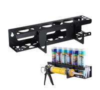 Organizer per bombolette spray - Supporto da parete in acciaio rivestito, resistente per tubi per sigillatura e supporto adesivo, supporto stabile per cartucce in silicone, strumento di organizzazione