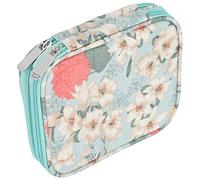 Organizer per borsa all'uncinetto, cerniera bifacciale per cucire, tessuto Oxford fatto a mano, per organizzare i pacchetti, borsa per lavorare a maglia, per marcatori di punti (Borsa vuota verde)