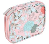 Organizer per borsa all'uncinetto, cerniera bifacciale per cucire, tessuto Oxford fatto a mano, per organizzare i pacchetti, borsa per lavorare a maglia, per marcatori di punti (Borsa vuota rosa)