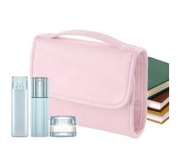 Organizer Per Borsa Da Trucco Pelle PU Pieghevole Con Tasche Rimovibili | Organizer Portautensili Da Toeletta Per Donne Ragazze Casa Palestra Hotel Aereo Spiaggia Escursioni