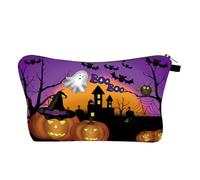 Organizer per borsa da viaggio per trucco, borsa per trucco gotico | Borsa per cosmetici da viaggio di Halloween - Custodia portatile per trucchi con da viaggio con cerniera per donne uomini