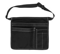 Organizer per borsa degli attrezzi, vita regolabile, resistente all'usura, in tessuto Oxford, design multitasche, per giardinaggio, lavoro tuttofare, casa, garage, campeggio, (Nera)