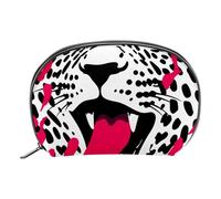 Organizer per borse per trucchi,borse per cosmetici da donna,Bacio di leopardo astratto contemporaneo,piccola custodia per trucchi