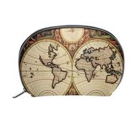 Organizer per borse per trucchi,borse per cosmetici da donna,mappa del mondo della strada della bussola,piccola custodia per trucchi
