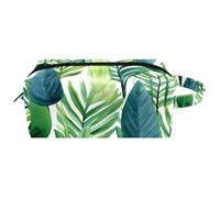 Organizer per borse per trucchi,borse per cosmetici da donna,Modello di foglie tropicali hawaii,piccola custodia per trucchi