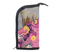 Organizer per borse per trucchi,borse per cosmetici da donna,Unicorni Nuvole Arcobaleno amore,piccola custodia per trucchi