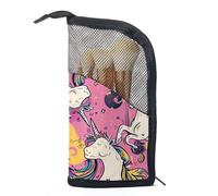 Organizer per borse per trucchi,borse per cosmetici da donna,Unicorni Nuvole Arcobaleno amore,piccola custodia per trucchi