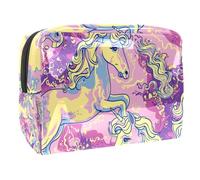 Organizer per borse per trucchi,borse per cosmetici da donna,Unicorni Nuvole Arcobaleno amore,piccola custodia per trucchi