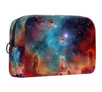 Organizer per borse per trucchi,borse per cosmetici da donna,Universo dello spazio della nebulosa colorata,piccola custodia per trucchi