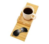 Organizer per braccioli del divano: vassoio pieghevole in legno, superficie antiscivolo, design funzionale compatto, stabile Accessorio pratico | Ideale per divano soggiorno dormitorio camera da