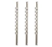 Organizer per Bussole 3 Pezzi in Metallo per Toolbox | Argento, Modelli 1/4, 3/8 e 1/2 Pollice, Cursori Mobili per Conservazione Flessibile e Ordine